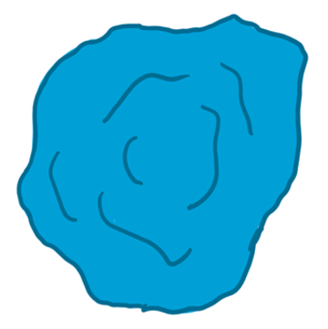 Cartoon drawing of generic blue protein